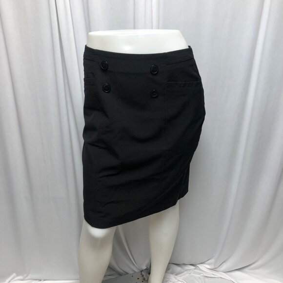 89th and Madison Skirt Women Sz 10 Black Pockets Straight Pencil Office Evening - Picture 1 of 7
